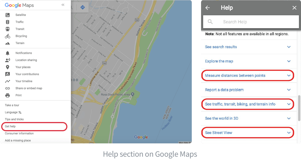 user testing finding - no one used help