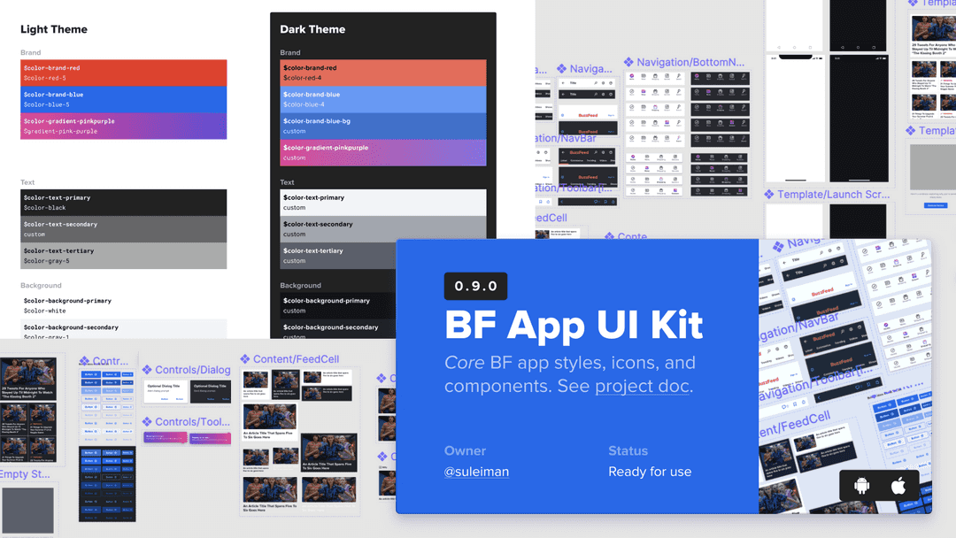 buzzfeed app design system - outcome preview